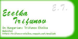 etelka trifunov business card